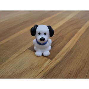 Fisher-Price Little People Dog Puppy Figure with Blue Collar Replacement Animal
